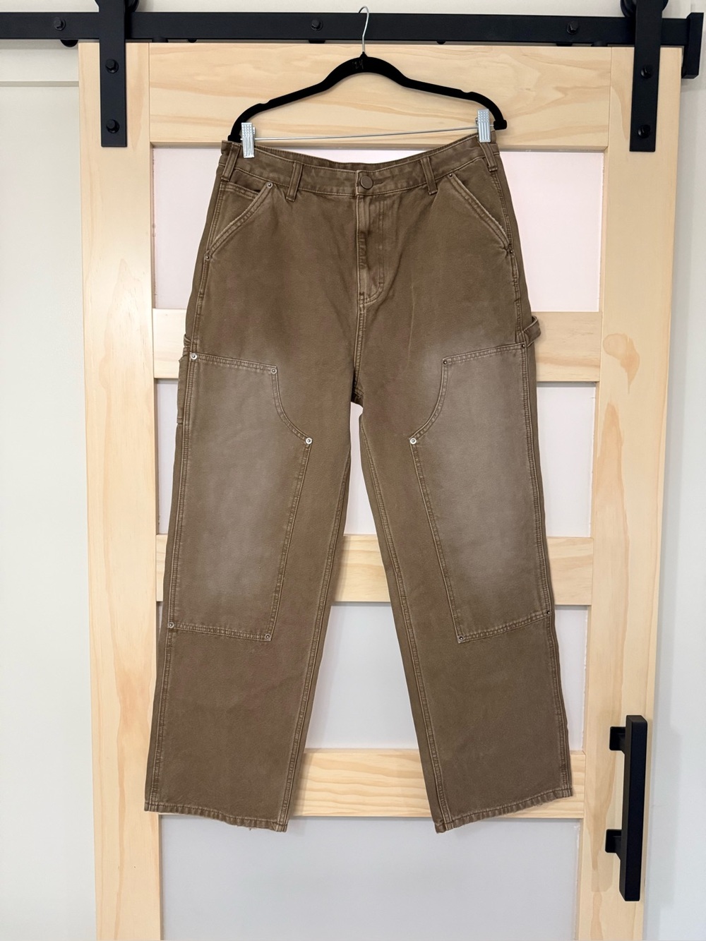 Elwood Mens Carpenter Utility Pants 34 Brown Wide Leg Workwear 100% Cotton NWOT